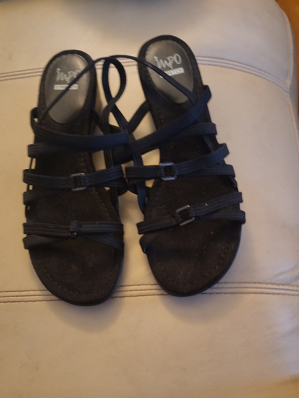 Impo Black Multi-Strap Women's Slide Sandals